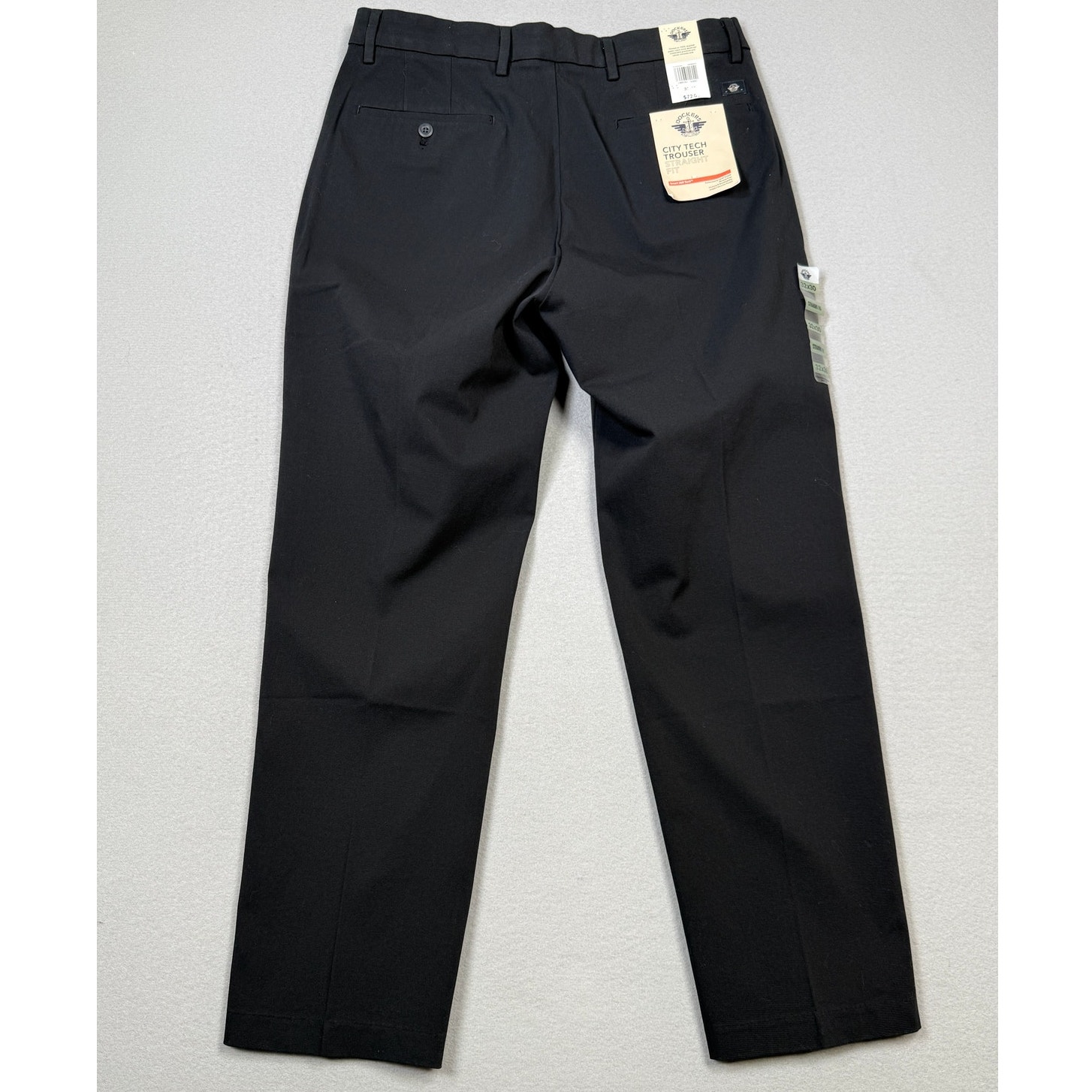 Dockers Men's Straight-Fit City Tech Trousers Black 32x30 $72